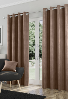 Goodwood Eyelet, Bronze - Ready Made Curtains